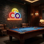Pool Wall Art, Billiards Artwork, Pool Table Decor, Game Room Wall Decor, Billiards Decor, Gift For Pool Player Artwork Led Neon Sign Light 1