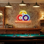 Pool Wall Art, Billiards Artwork, Pool Table Decor, Game Room Wall Decor, Billiards Decor, Gift For Pool Player Artwork Led Neon Sign Light 8