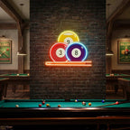 Pool Wall Art, Billiards Artwork, Pool Table Decor, Game Room Wall Decor, Billiards Decor, Gift For Pool Player Artwork Led Neon Sign Light 9