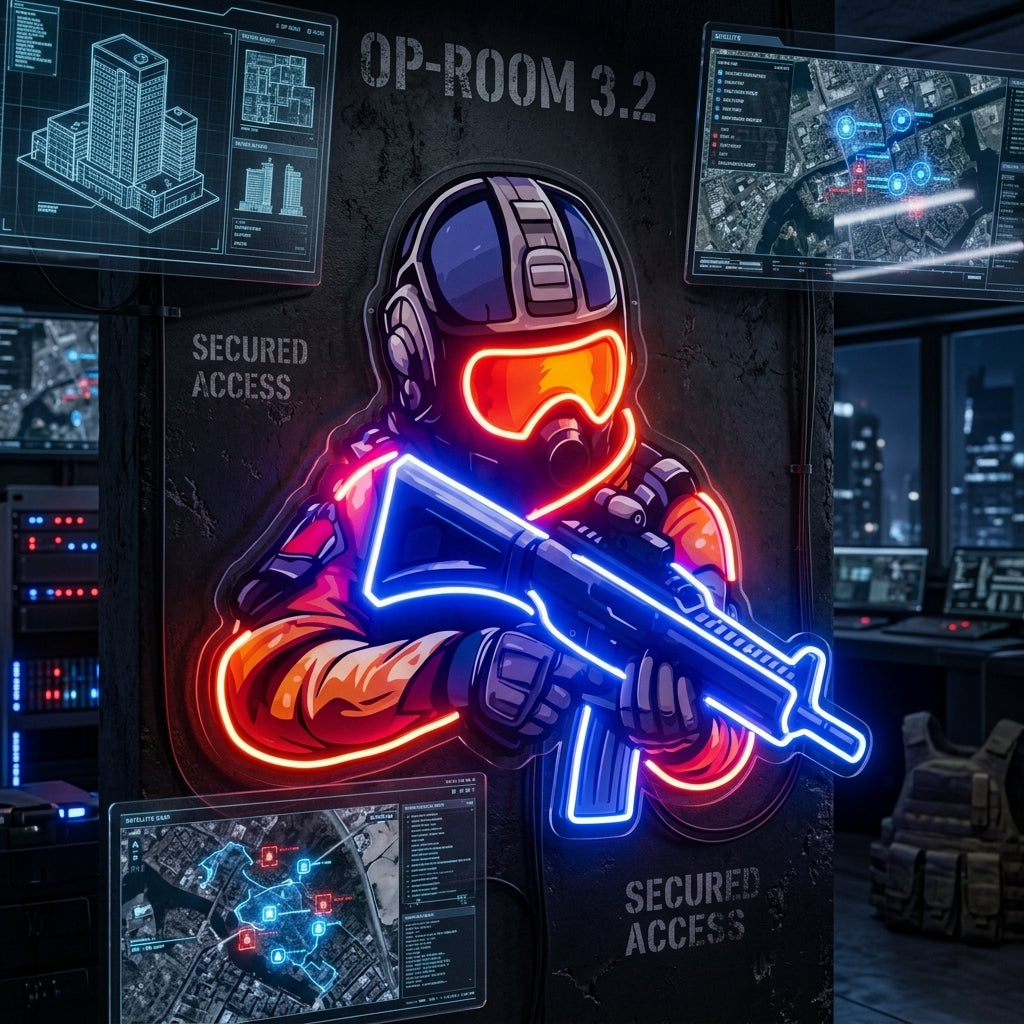 Shooting Games LED Neon Sign Light Pop Art 1