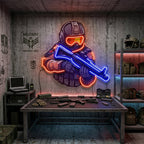 Shooting Games LED Neon Sign Light Pop Art 4