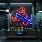 Shooting Games LED Neon Sign Light Pop Art 5