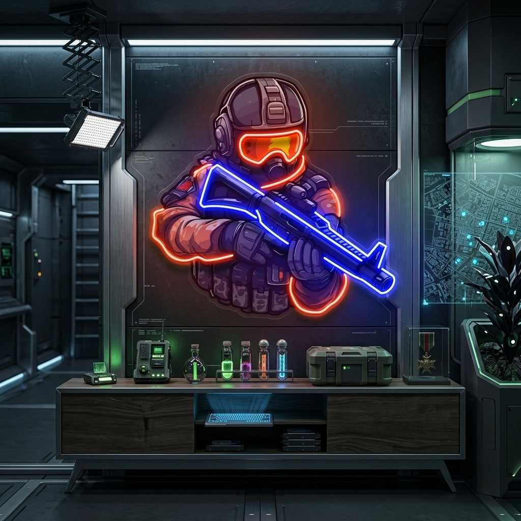Shooting Games LED Neon Sign Light Pop Art 5