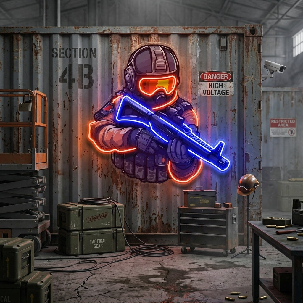 Shooting Games LED Neon Sign Light Pop Art 6
