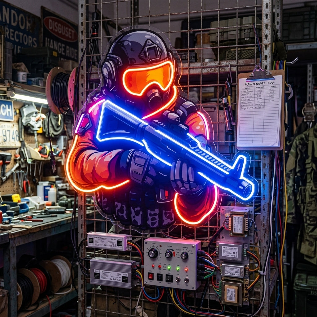 Shooting Games LED Neon Sign Light Pop Art 7