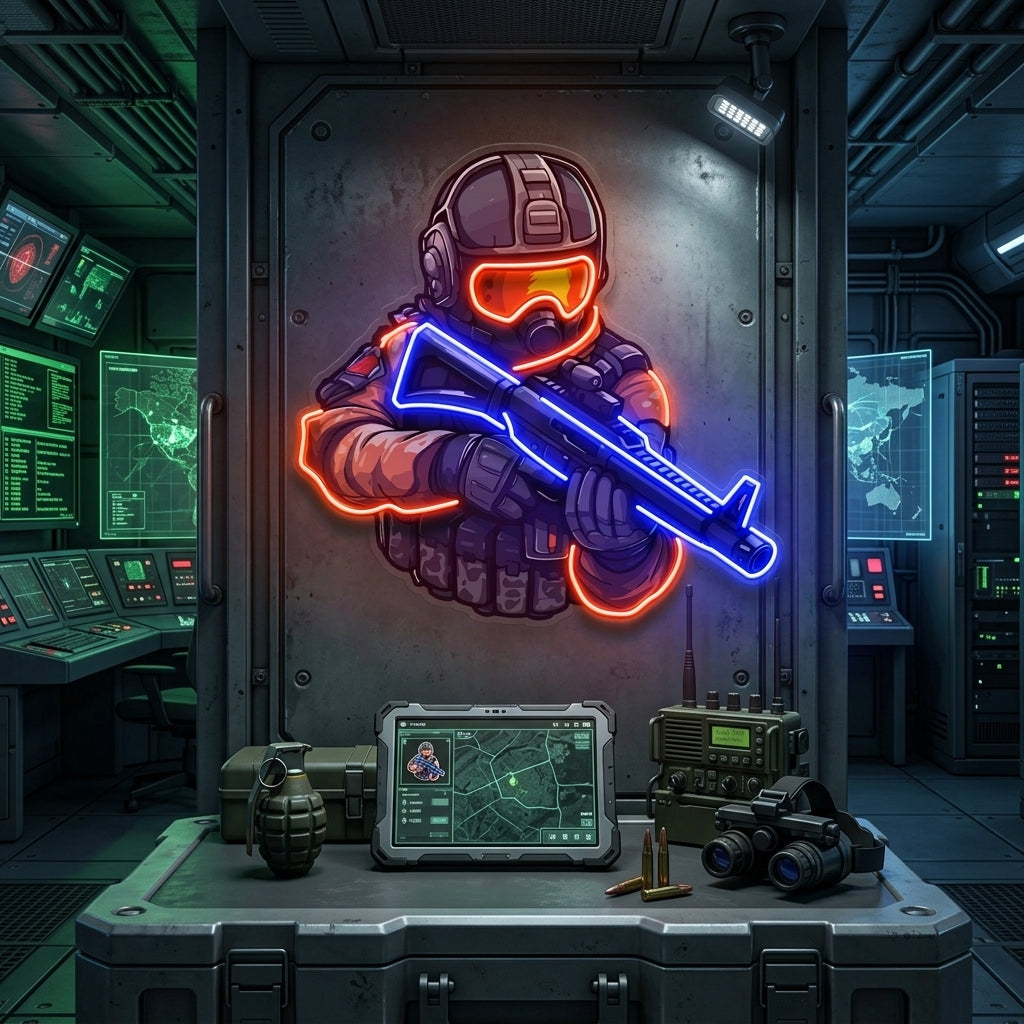Shooting Games LED Neon Sign Light Pop Art 9