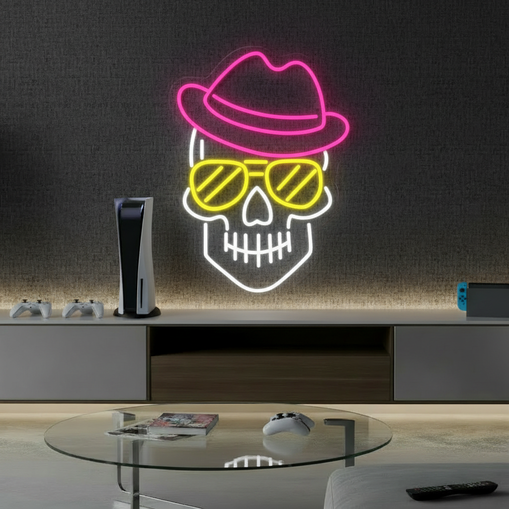 Skull Neon Sign Gaming Room Decor Sign 0