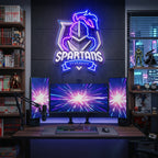 Spartans Gaming Streamer LED Neon Sign Light Pop Art 2