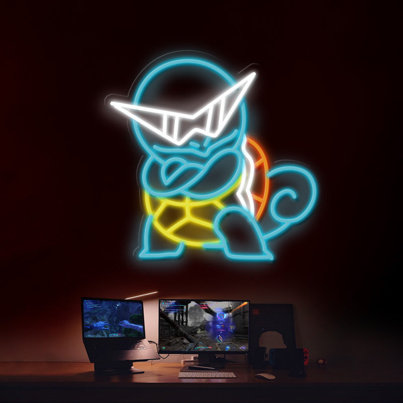 Squirtle Cartoon Neon Sign Gaming Room Decor Sign 0