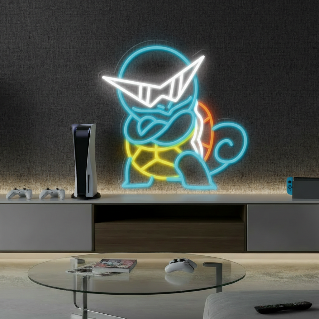 Squirtle Cartoon Neon Sign Gaming Room Decor Sign 1