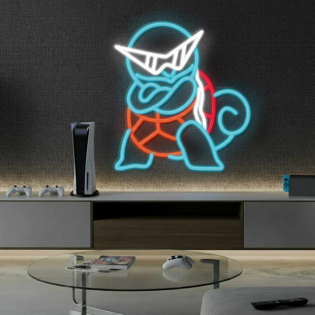 Squirtle Cartoon Neon Sign Gaming Room Decor Sign 2