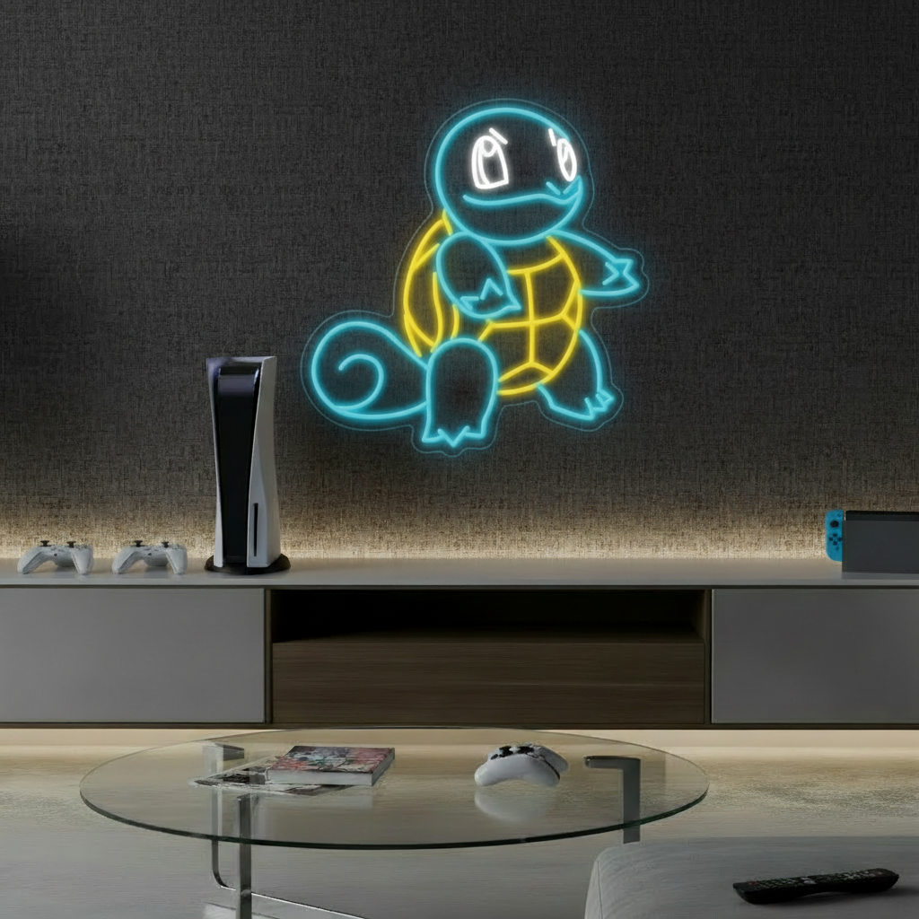 Squirtle Neon Sign Gaming Room Decor Sign Home Decor Sign 0