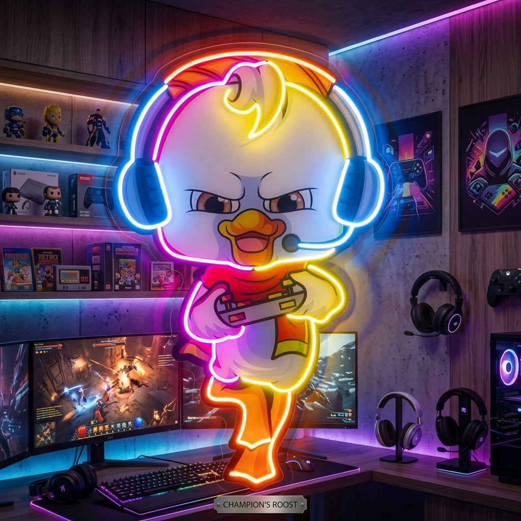 The Gamers Duck Esport LED Neon Sign Light Pop Art 0