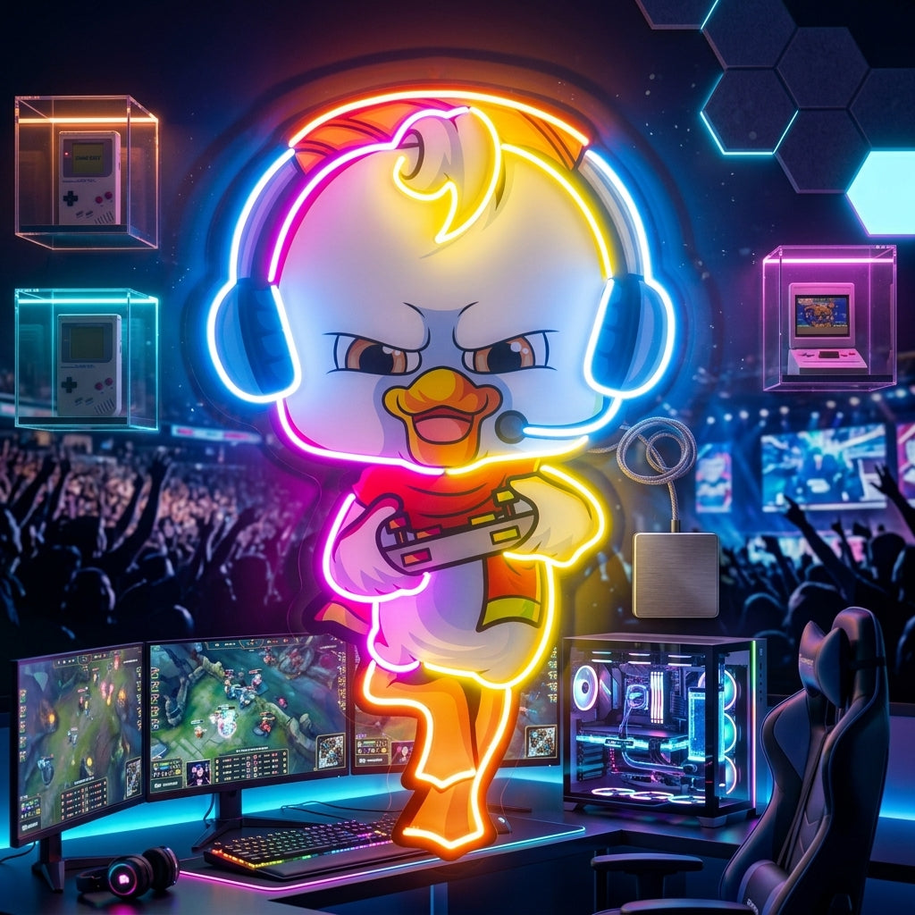 The Gamers Duck Esport LED Neon Sign Light Pop Art 1