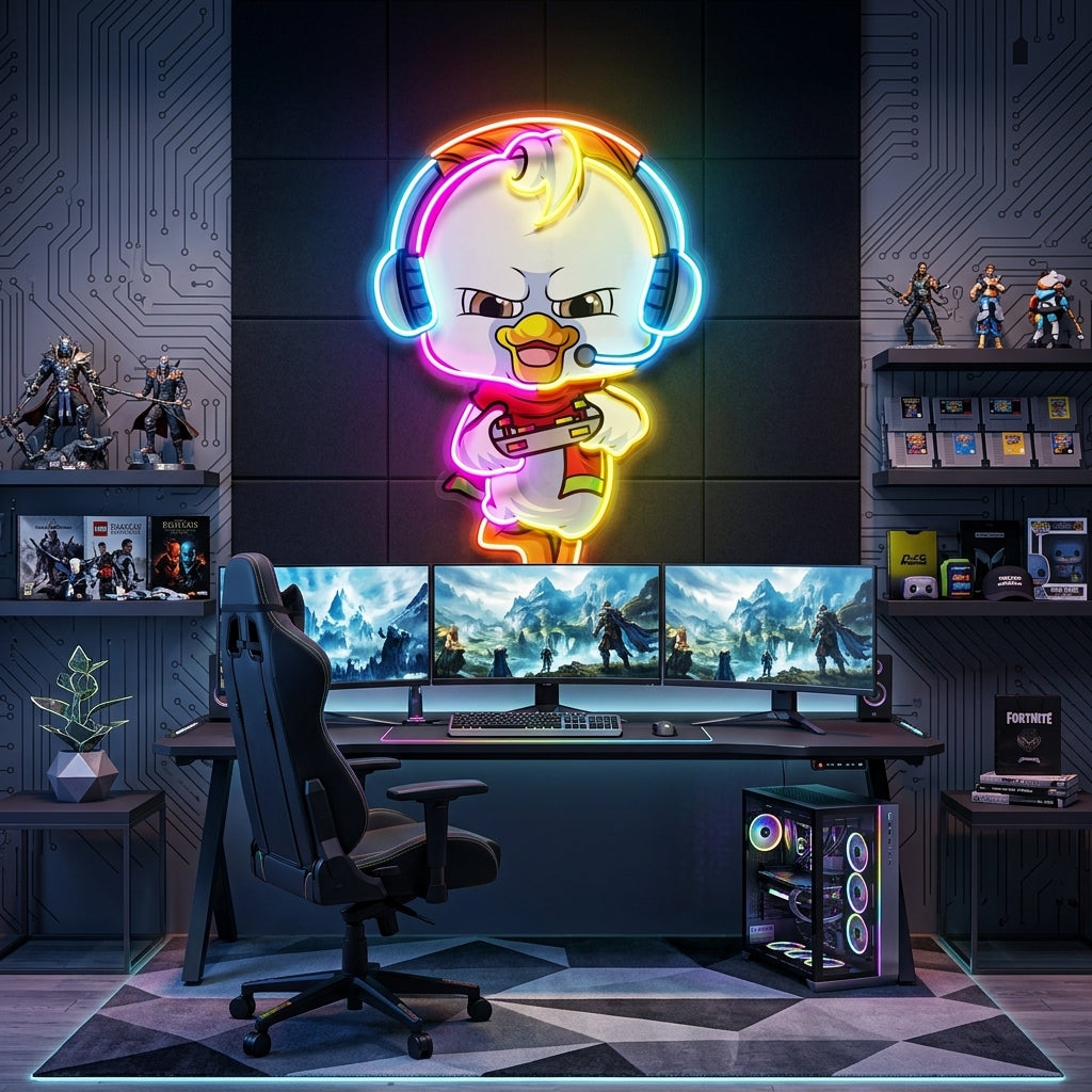 The Gamers Duck Esport LED Neon Sign Light Pop Art 10