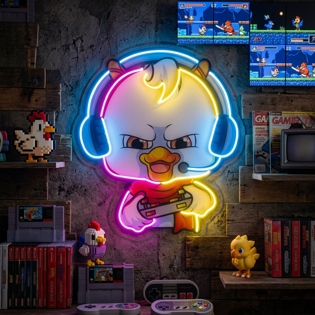 The Gamers Duck Esport LED Neon Sign Light Pop Art 2