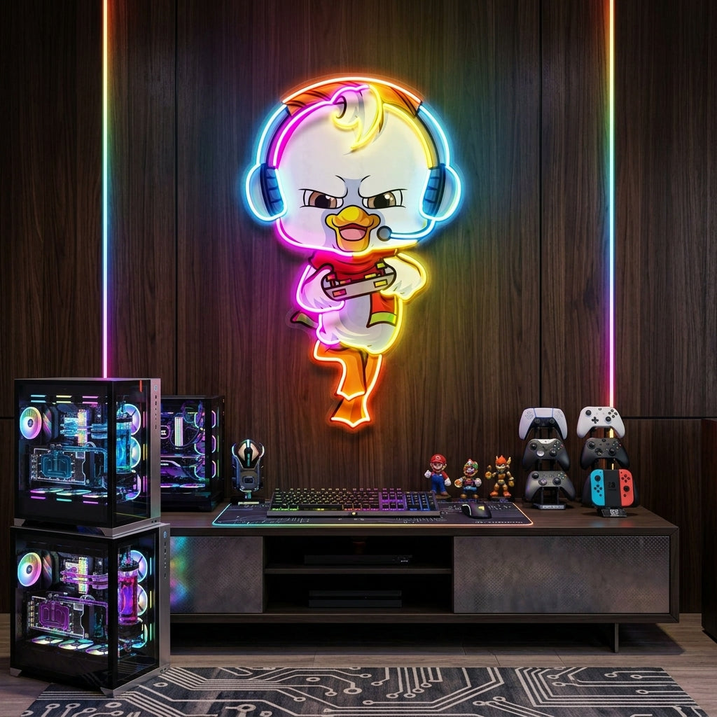 The Gamers Duck Esport LED Neon Sign Light Pop Art 5