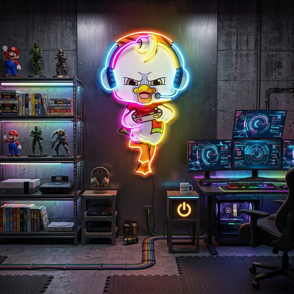 The Gamers Duck Esport LED Neon Sign Light Pop Art 7