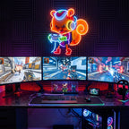 The Gamers Squirrel Esport LED Neon Sign Light Pop Art 0