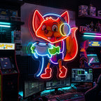 The Gamers Squirrel Esport LED Neon Sign Light Pop Art 3