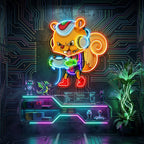 The Gamers Squirrel Esport LED Neon Sign Light Pop Art 6