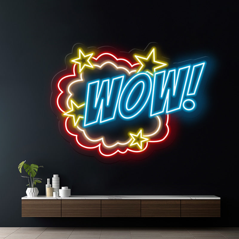 WOW Led Neon Sign 0