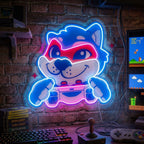 Wolf Mascot Gaming LED Neon Sign Light Pop Art 0
