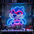 Wolf Mascot Gaming LED Neon Sign Light Pop Art 12