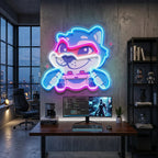 Wolf Mascot Gaming LED Neon Sign Light Pop Art 6